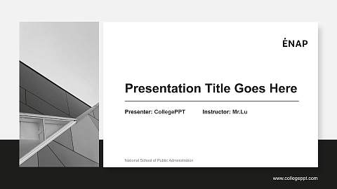 National School of Public Administration General Purpose PPT Template