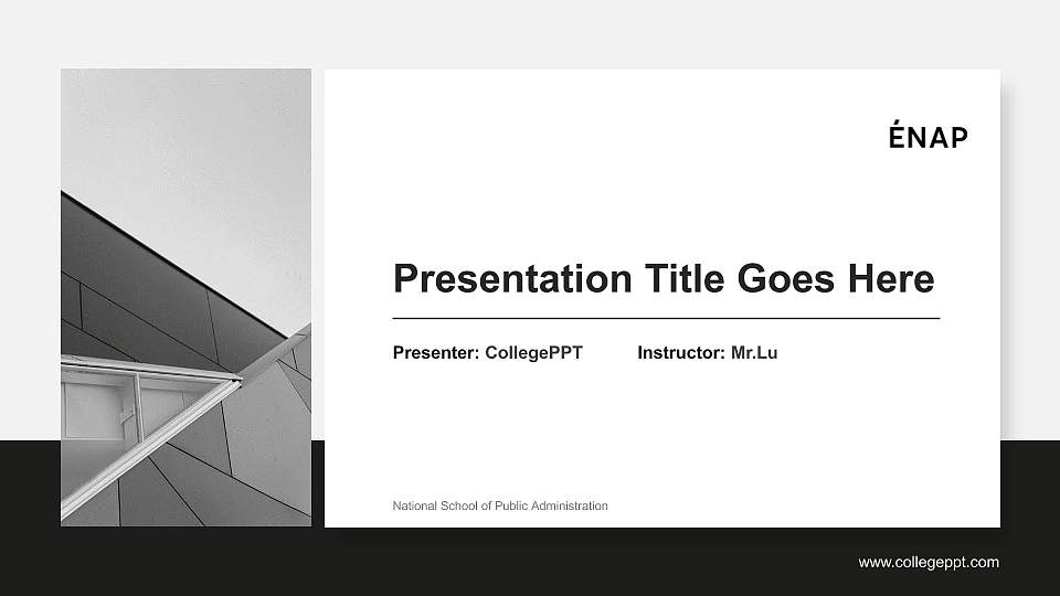 National School of Public Administration General Purpose PPT Template16:9 ratio PPT effect preview image