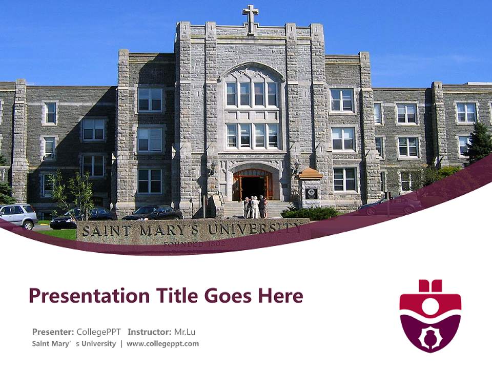 Saint Mary’s University Course/Courseware Creation PPT Template4:3 ratio PPT effect preview image5