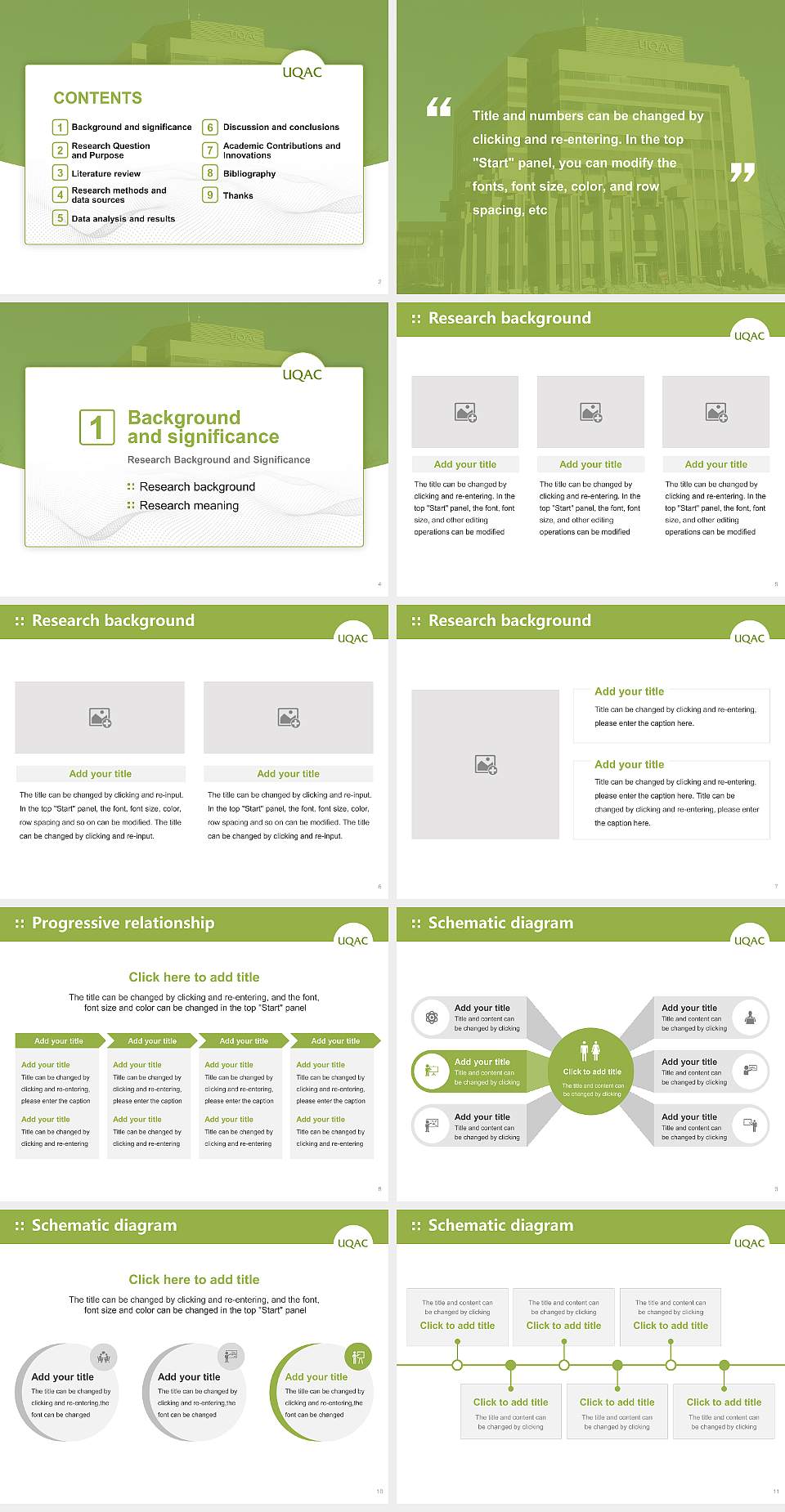 University of Quebec at Chicoutimi Graduation Thesis Defense PPT Template4:3 ratio PPT effect preview image2