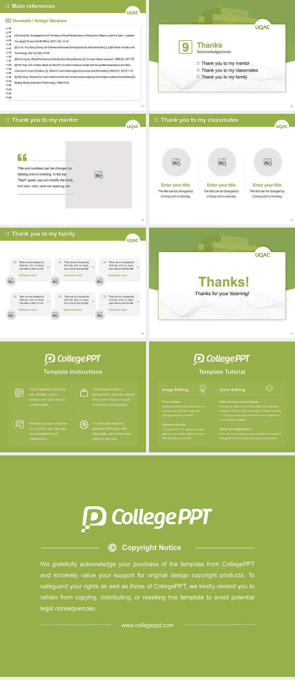 University of Quebec at Chicoutimi Graduation Thesis Defense PPT Template4:3 ratio PPT effect preview image7