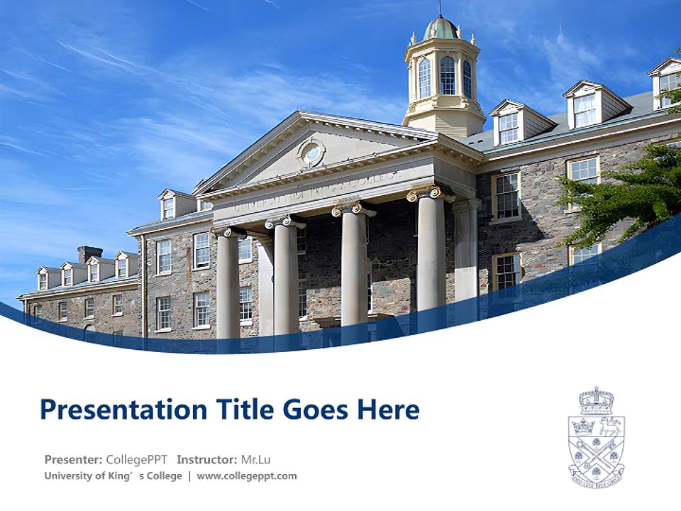 University of King’s College Course/Courseware Creation PPT Template4:3 ratio PPT effect preview image5