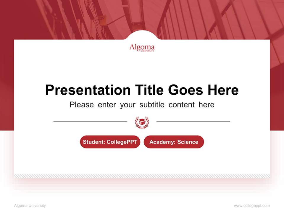 Algoma University National Scholarship Defense PPT Template4:3 ratio PPT effect preview image4