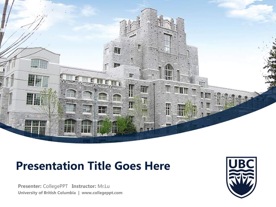 University of British Columbia Course/Courseware Creation PPT Template4:3 ratio PPT effect preview image5
