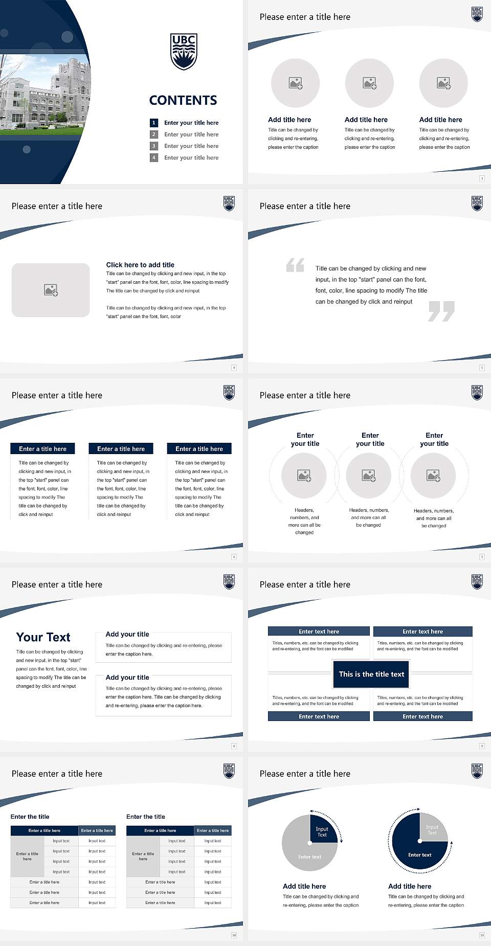 University of British Columbia Course/Courseware Creation PPT Template4:3 ratio PPT effect preview image2