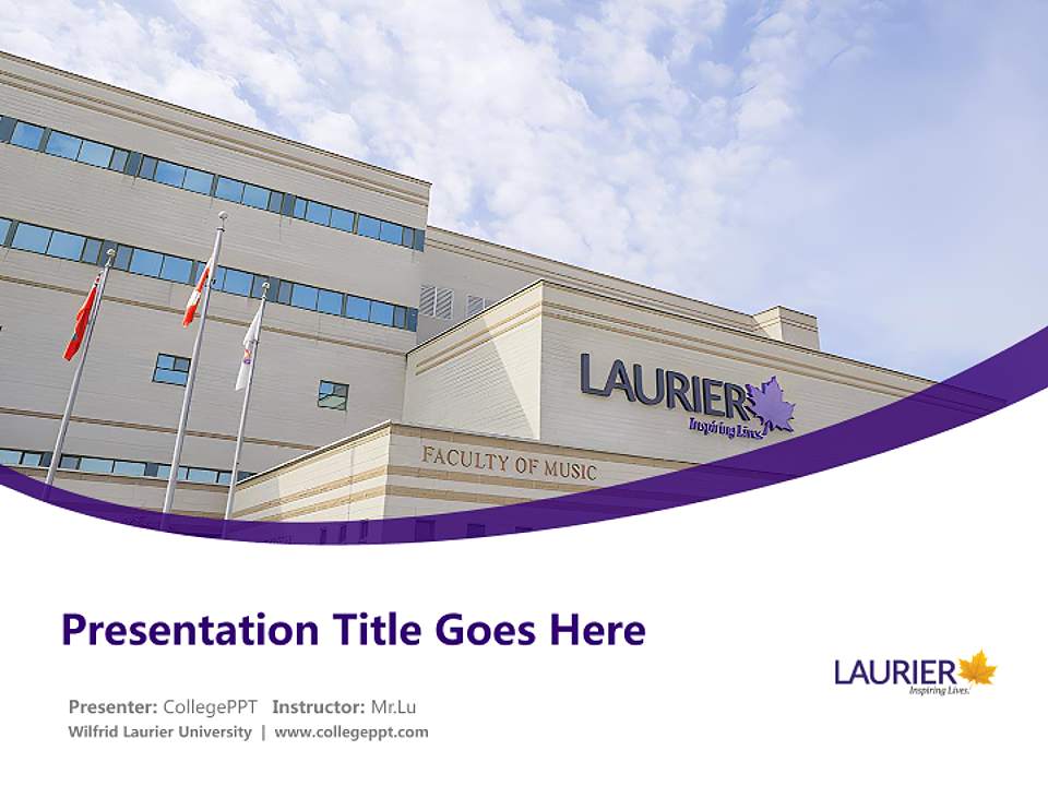 Wilfrid Laurier University Course/Courseware Creation PPT Template4:3 ratio PPT effect preview image5