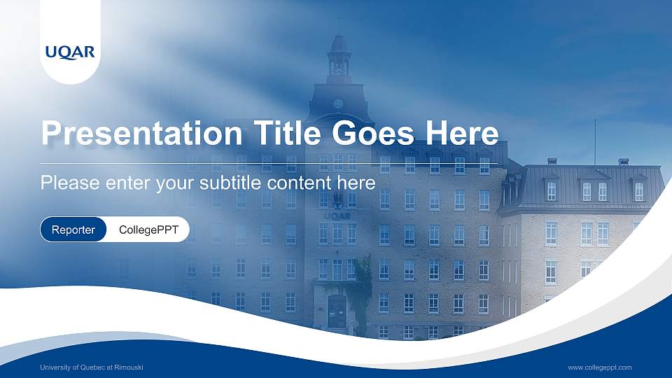 University of Quebec at Rimouski Lecture Sharing and Networking Event PPT Template16:9 ratio PPT effect preview image