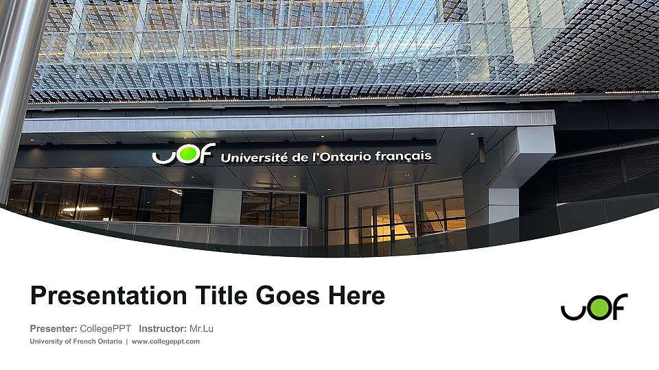 University of French Ontario Course/Courseware Creation PPT Template16:9 ratio PPT effect preview image