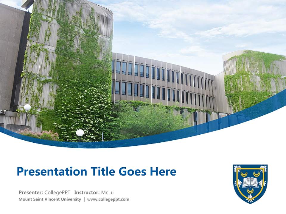 Mount Saint Vincent University Course/Courseware Creation PPT Template4:3 ratio PPT effect preview image5