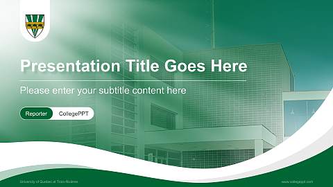 University of Quebec at Trois-Rivières Lecture Sharing and Networking Event PPT Template