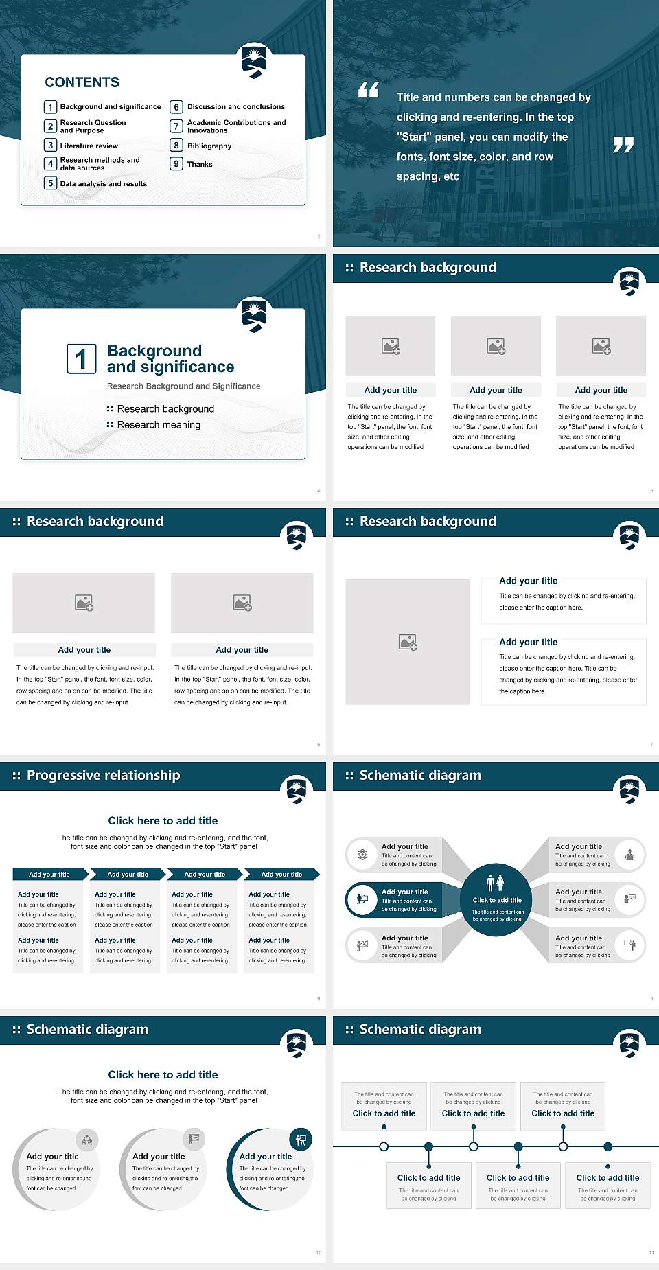 Thompson Rivers University Graduation Thesis Defense PPT Template4:3 ratio PPT effect preview image2