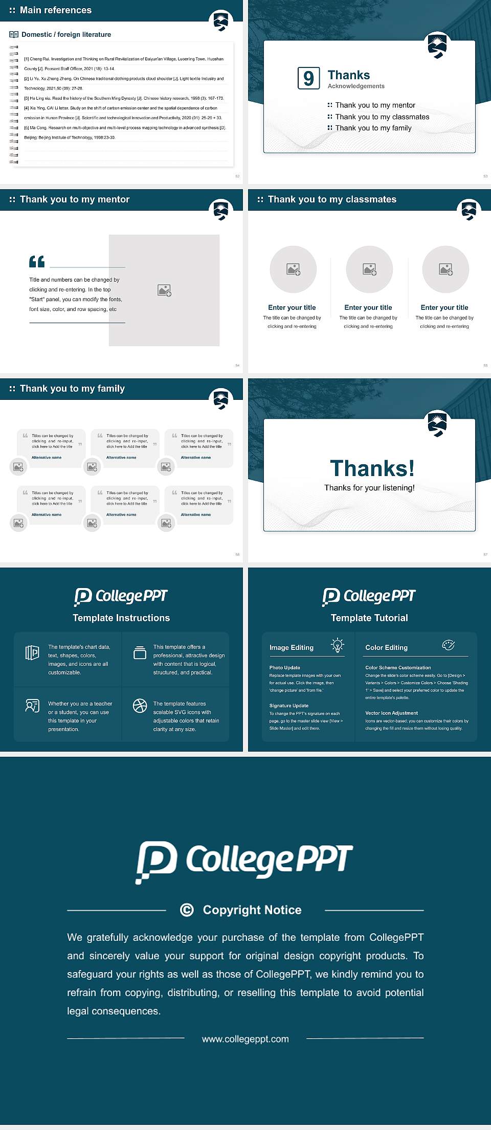 Thompson Rivers University Graduation Thesis Defense PPT Template4:3 ratio PPT effect preview image7