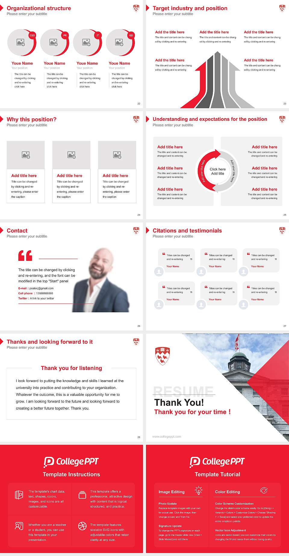 McGill University Resume PPT Template4:3 ratio PPT effect preview image4