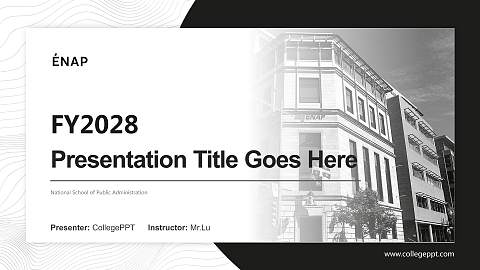 National School of Public Administration Academic Presentation/Research Findings Report PPT Template