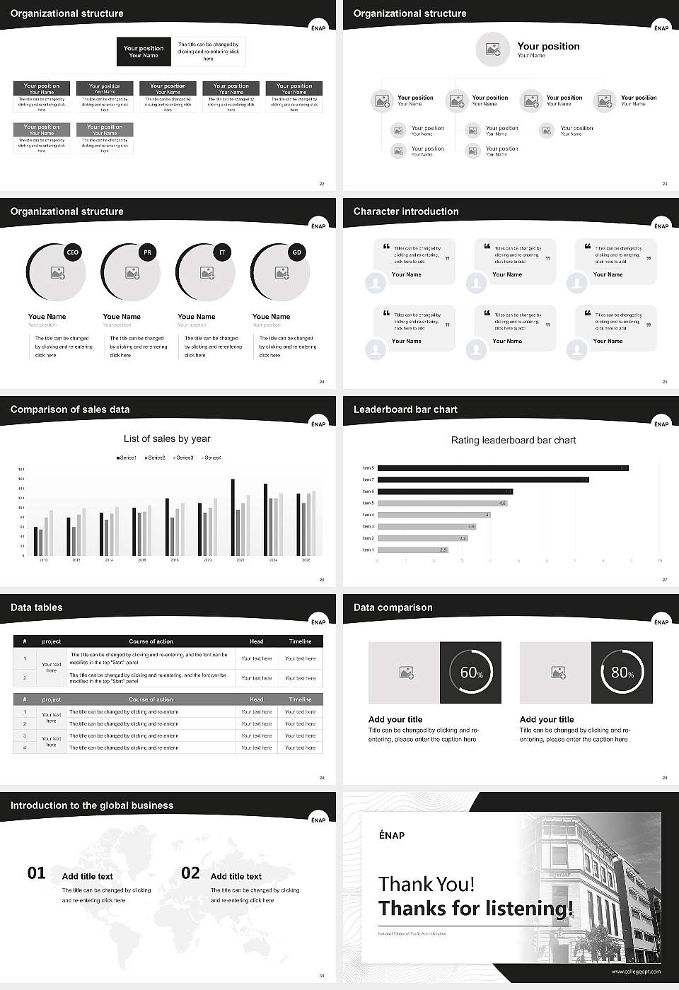 National School of Public Administration Academic Presentation/Research Findings Report PPT Template16:9 ratio PPT effect preview image4