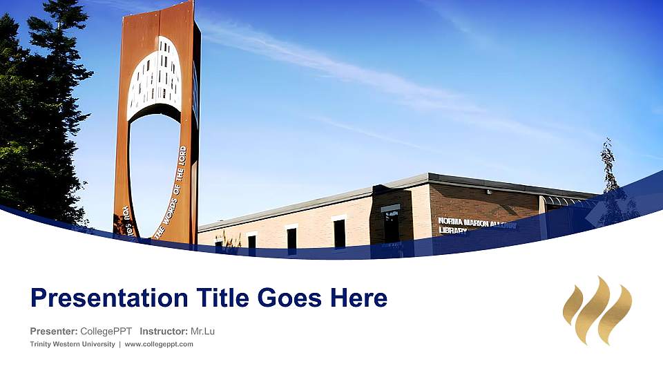 Trinity Western University Course/Courseware Creation PPT Template16:9 ratio PPT effect preview image