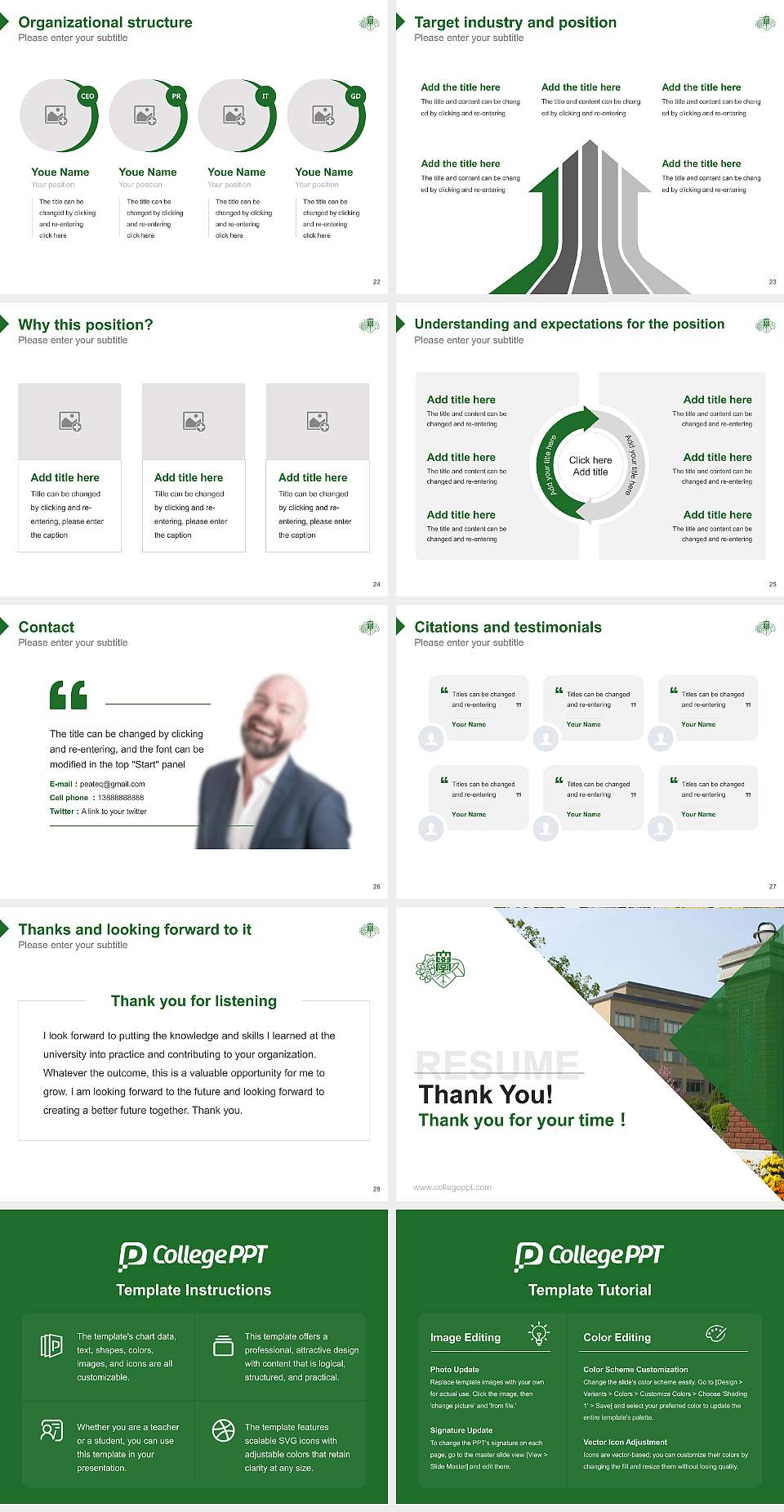 Iwate University Resume PPT Template4:3 ratio PPT effect preview image4