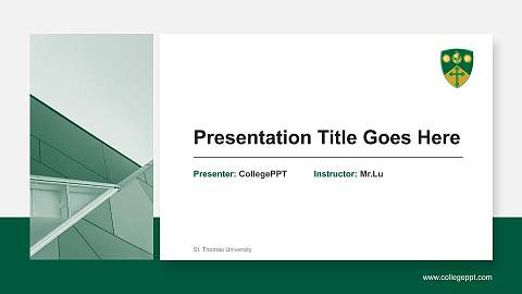 St. Thomas University General Purpose PPT Template