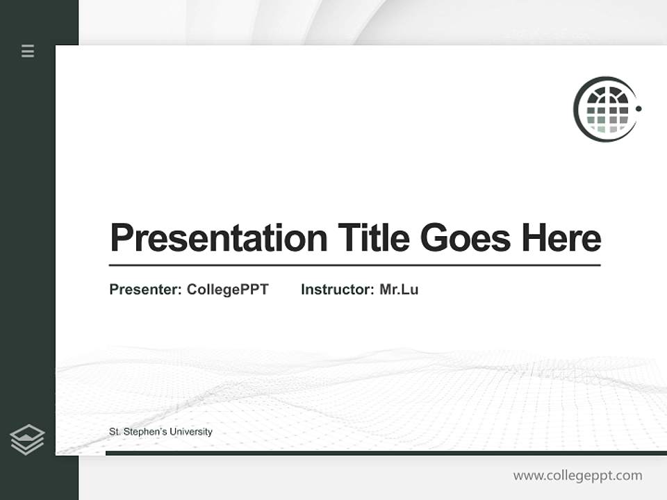 St. Stephen’s University Thesis Proposal/Graduation Defense PPT Template4:3 ratio PPT effect preview image5