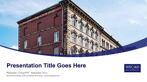 Nova Scotia College of Art and Design University Course/Courseware Creation PPT Template