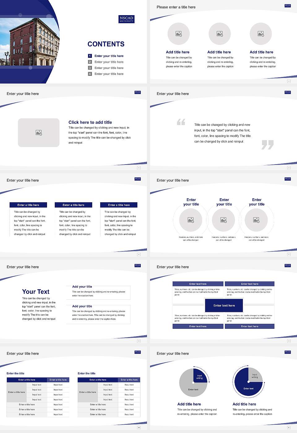 Nova Scotia College of Art and Design University Course/Courseware Creation PPT Template16:9 ratio PPT effect preview image2