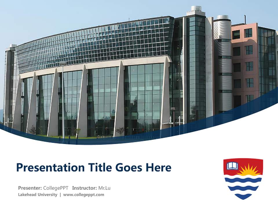 Lakehead University Course/Courseware Creation PPT Template4:3 ratio PPT effect preview image5