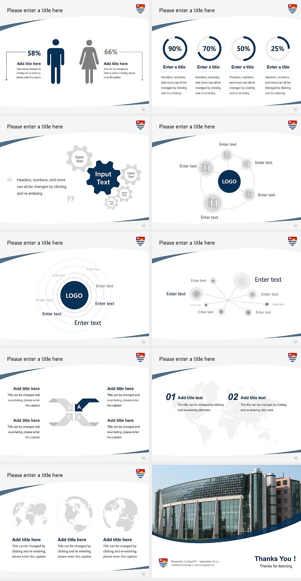 Lakehead University Course/Courseware Creation PPT Template4:3 ratio PPT effect preview image4
