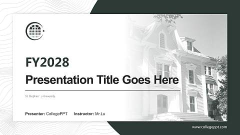 St. Stephen’s University Academic Presentation/Research Findings Report PPT Template