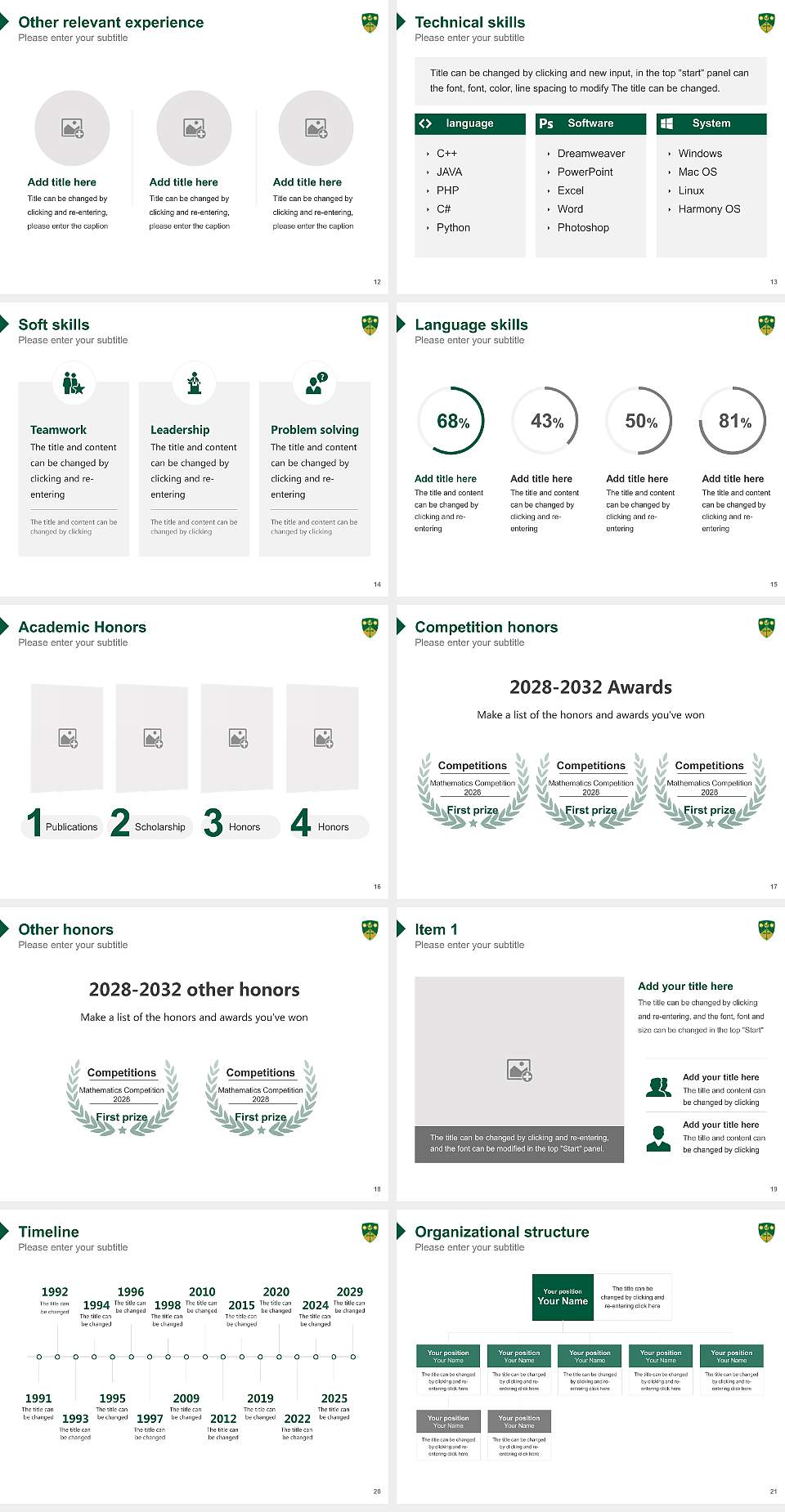 St. Thomas University Resume PPT Template4:3 ratio PPT effect preview image3
