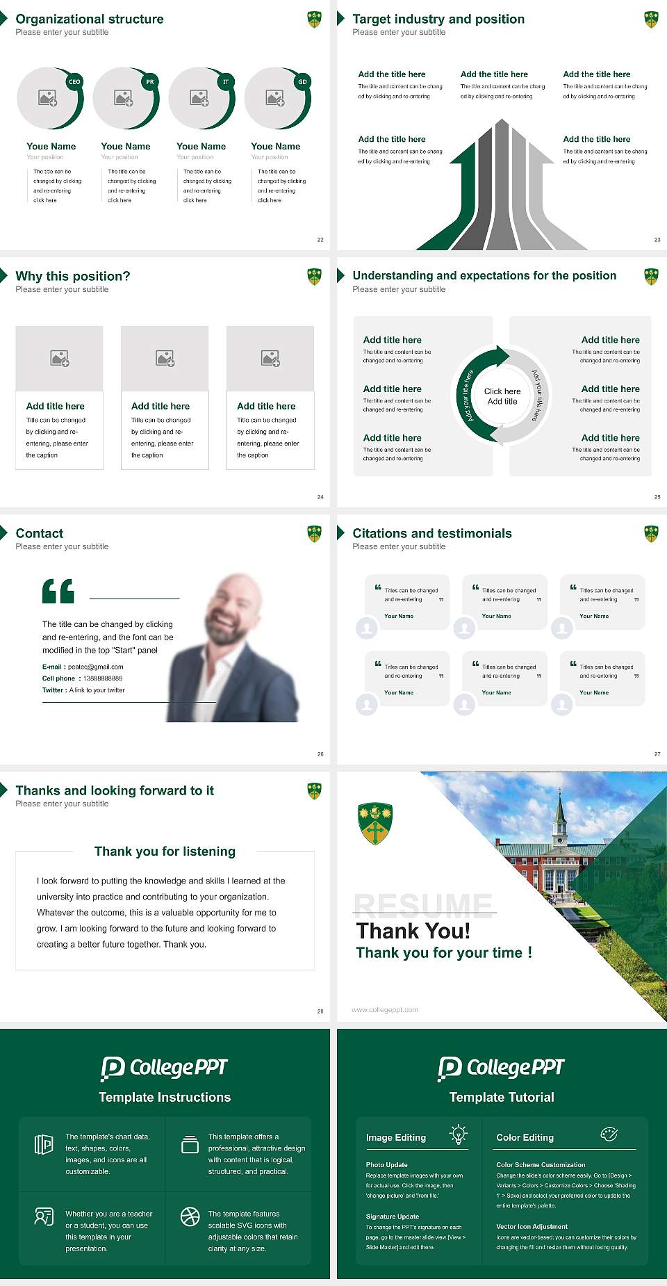 St. Thomas University Resume PPT Template4:3 ratio PPT effect preview image4