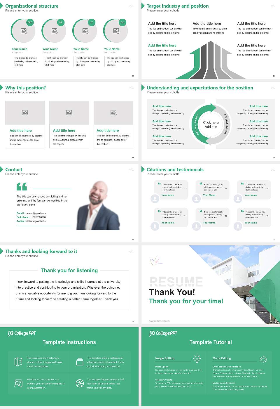 Iwate University of Health and Medical Sciences Resume PPT Template16:9 ratio PPT effect preview image4