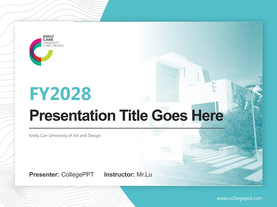 Emily Carr University of Art and Design Academic Presentation/Research Findings Report PPT Template4:3 ratio PPT effect preview image5