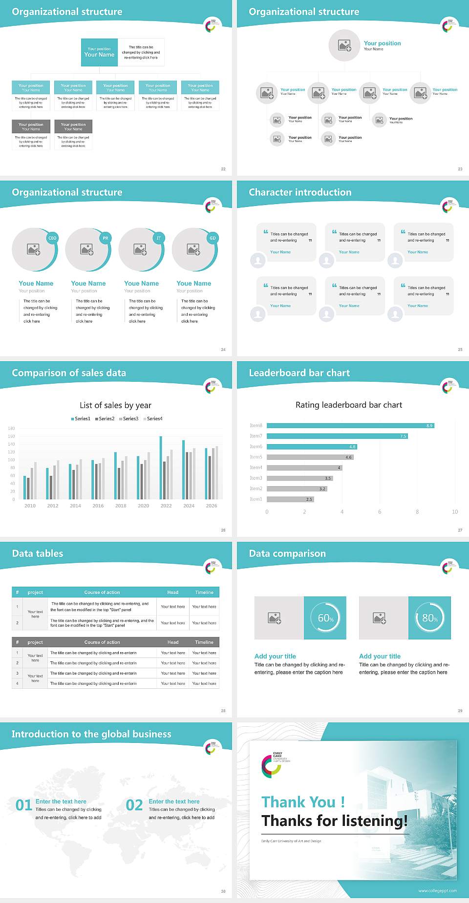 Emily Carr University of Art and Design Academic Presentation/Research Findings Report PPT Template4:3 ratio PPT effect preview image4