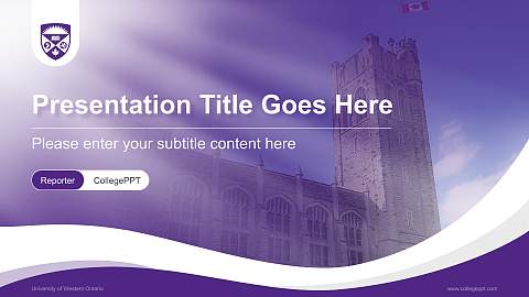 University of Western Ontario Lecture Sharing and Networking Event PPT Template