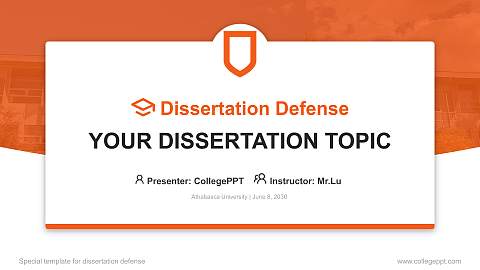 Athabasca University Graduation Thesis Defense PPT Template