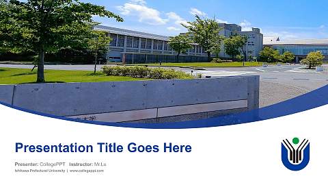 Ishikawa Prefectural University Course/Courseware Creation PPT Template