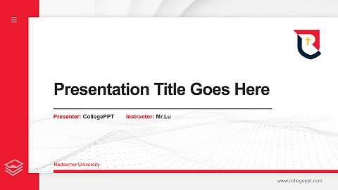 Redeemer University Thesis Proposal/Graduation Defense PPT Template