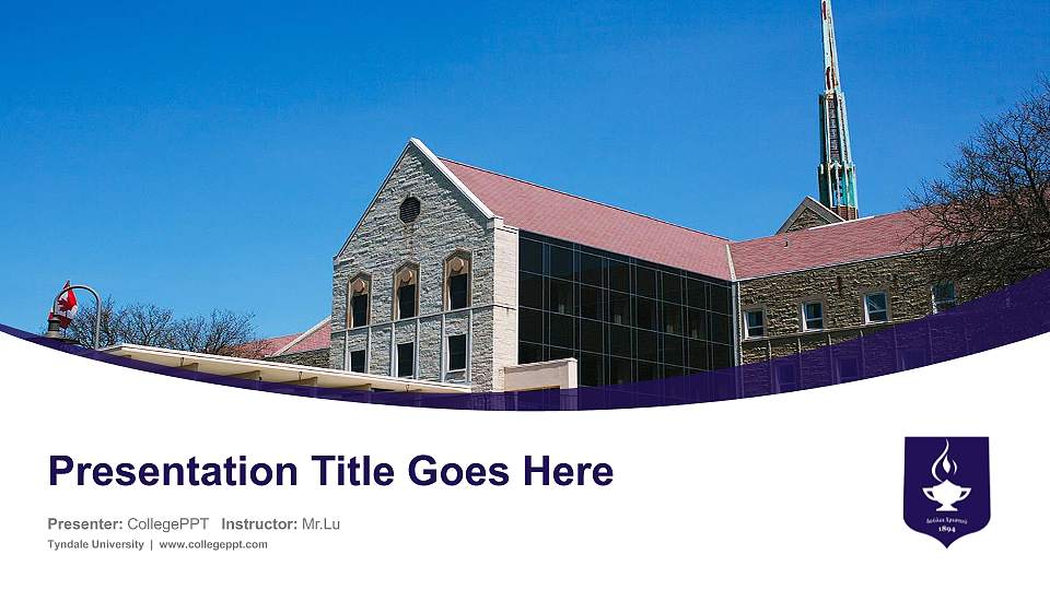 Tyndale University Course/Courseware Creation PPT Template16:9 ratio PPT effect preview image