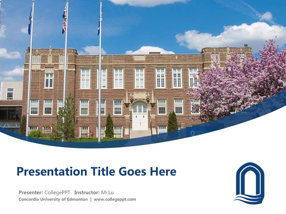 Concordia University of Edmonton Course/Courseware Creation PPT Template4:3 ratio PPT effect preview image5