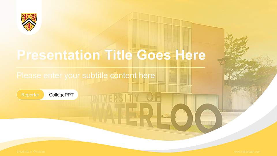 University of Waterloo Lecture Sharing and Networking Event PPT Template16:9 ratio PPT effect preview image