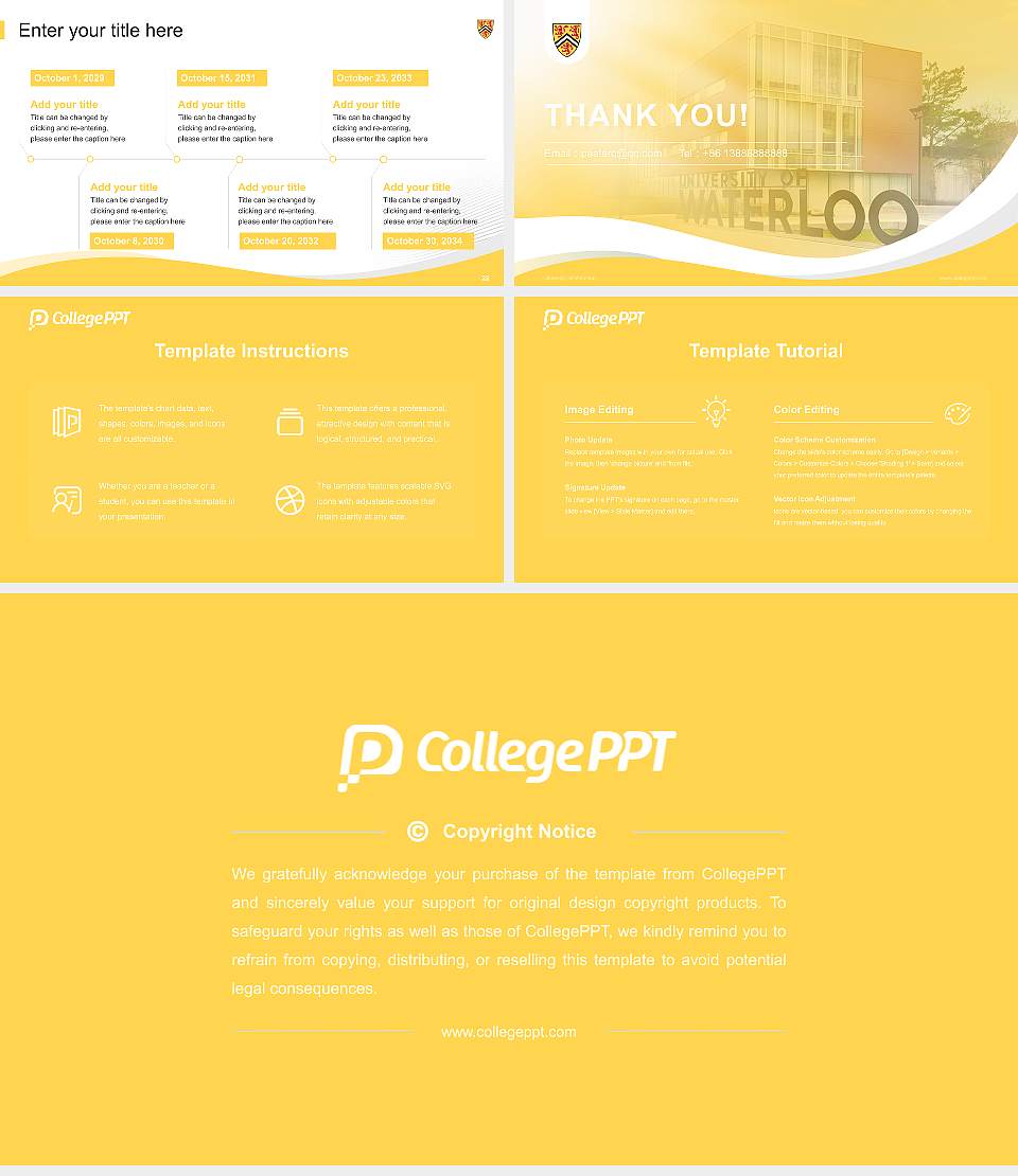 University of Waterloo Lecture Sharing and Networking Event PPT Template16:9 ratio PPT effect preview image4