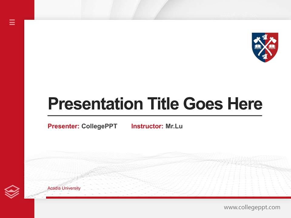 Acadia University Thesis Proposal/Graduation Defense PPT Template4:3 ratio PPT effect preview image5