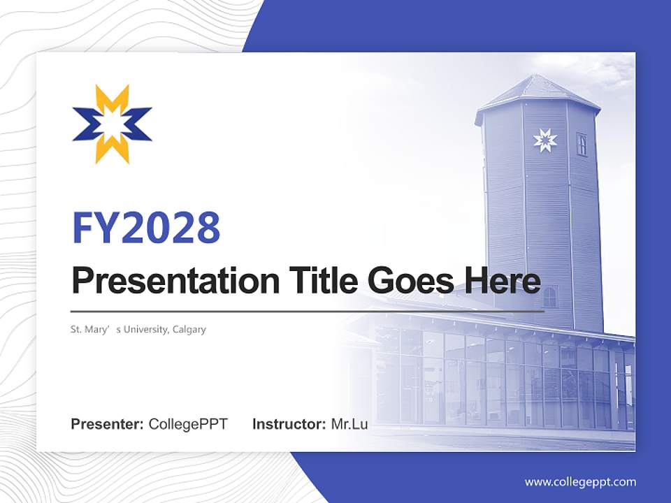 St. Mary’s University, Calgary Academic Presentation/Research Findings Report PPT Template4:3 ratio PPT effect preview image5