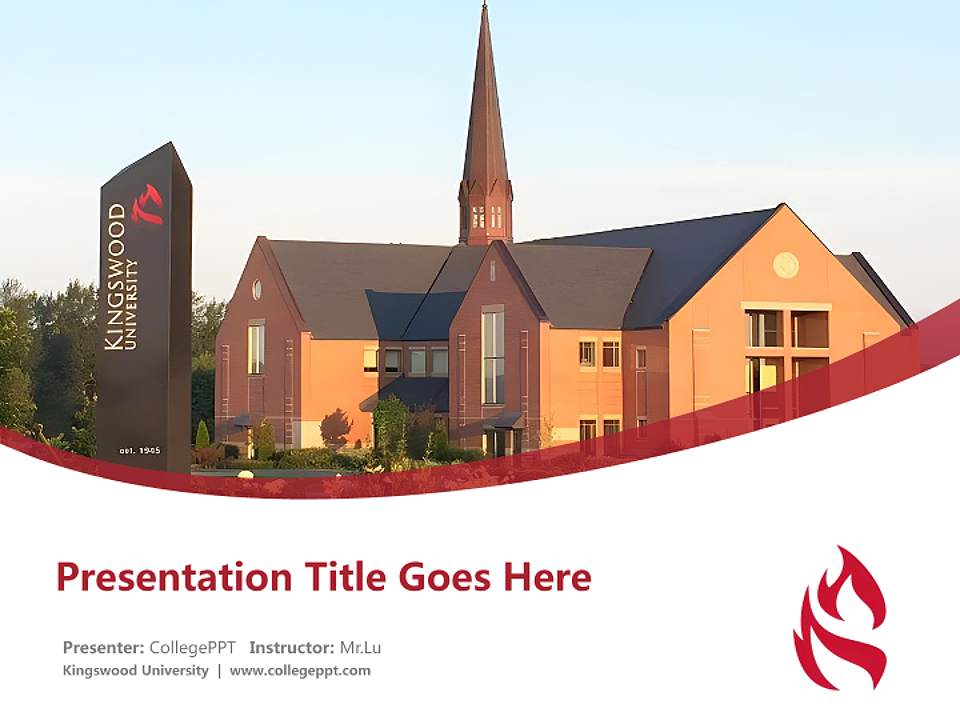 Kingswood University Course/Courseware Creation PPT Template4:3 ratio PPT effect preview image5