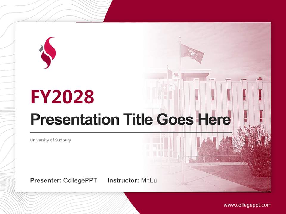 University of Sudbury Academic Presentation/Research Findings Report PPT Template4:3 ratio PPT effect preview image5