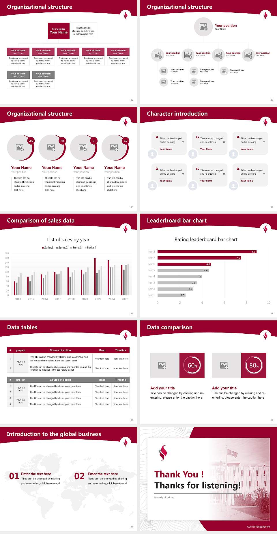 University of Sudbury Academic Presentation/Research Findings Report PPT Template4:3 ratio PPT effect preview image4