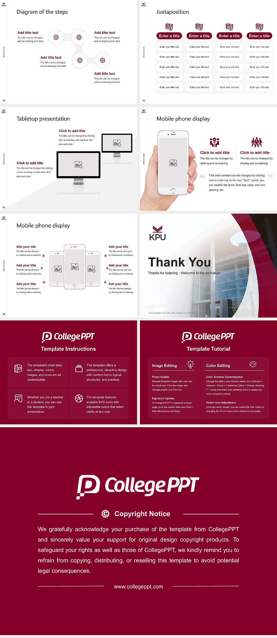 Kwantlen Polytechnic University Competition/Entrepreneurship Contest PPT Template4:3 ratio PPT effect preview image9