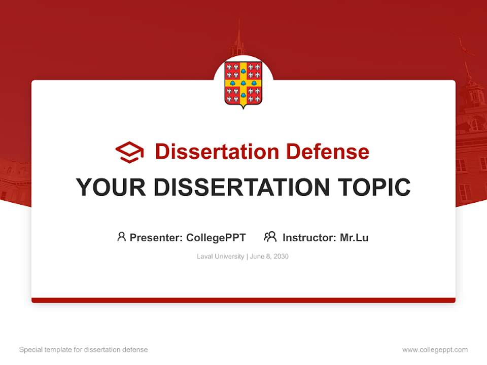 Laval University Graduation Thesis Defense PPT Template4:3 ratio PPT effect preview image7