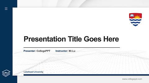 Lakehead University Thesis Proposal/Graduation Defense PPT Template