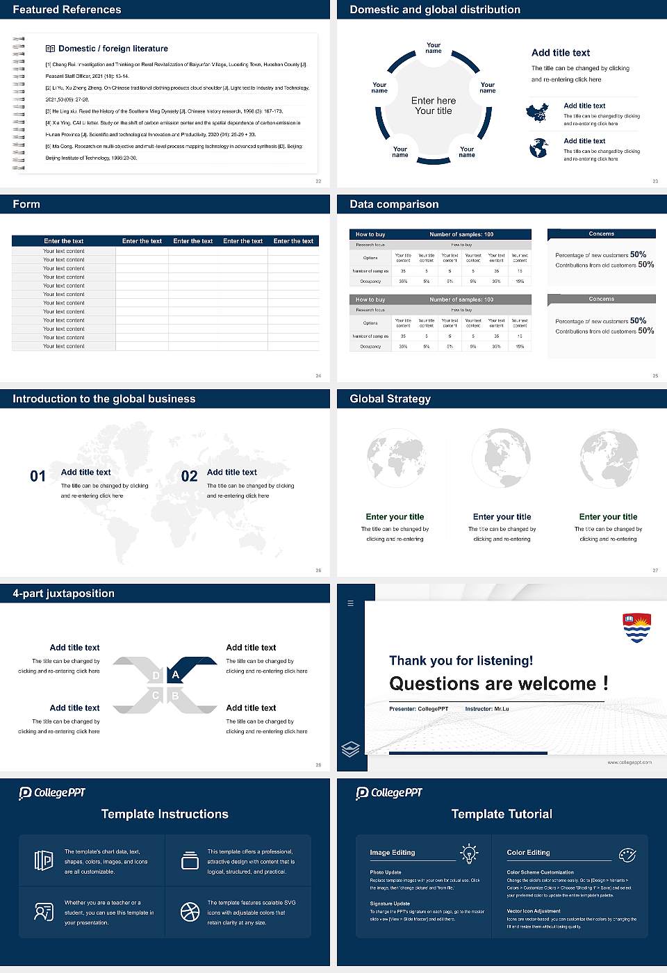 Lakehead University Thesis Proposal/Graduation Defense PPT Template16:9 ratio PPT effect preview image4